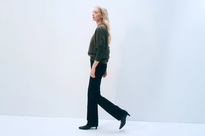 White + Warren |  Pull à col rond en cachemire -  Thym