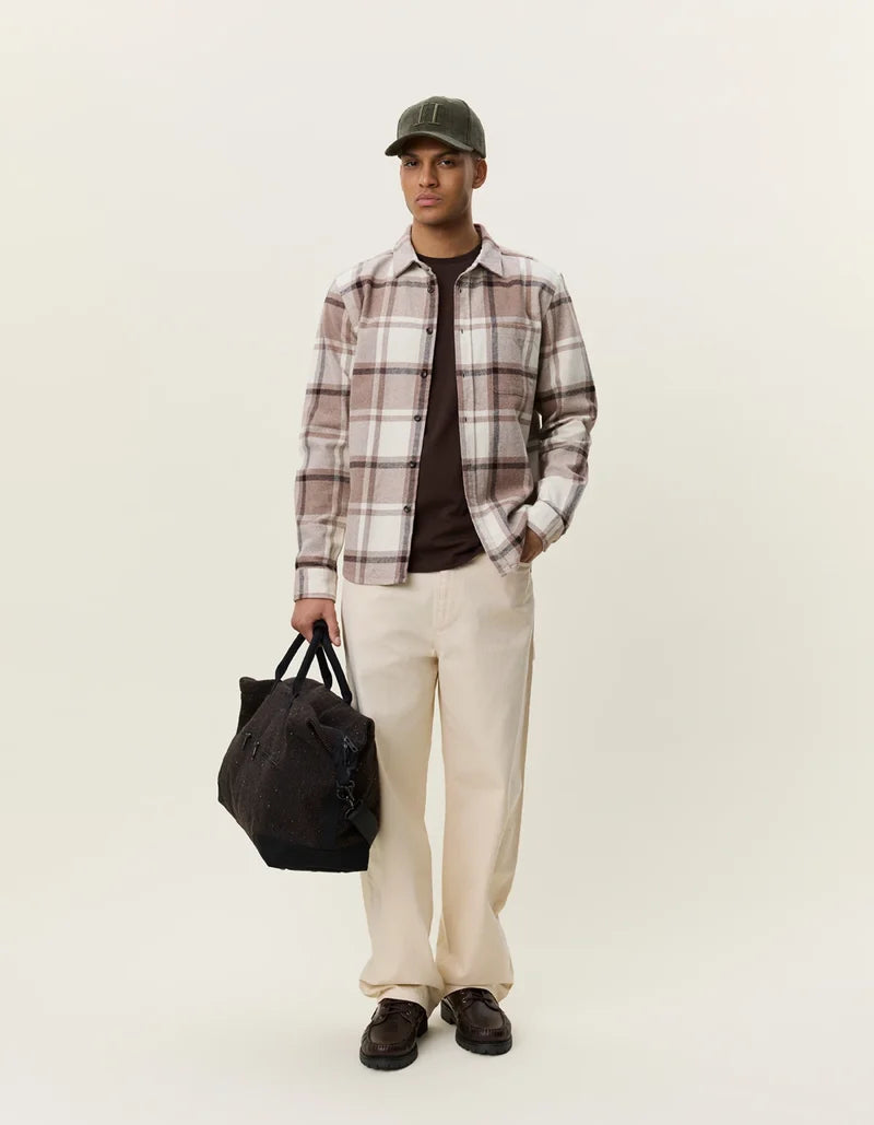Les deux | Chemise en coton flanelle "Check" - Caribou