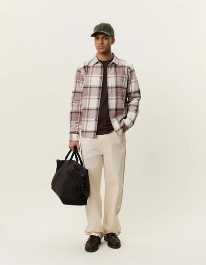 Les deux | Chemise en coton flanelle "Check" - Caribou