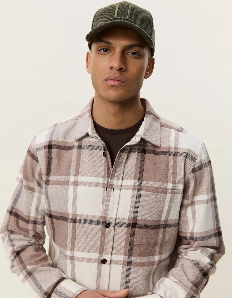 Les deux | Chemise en coton flanelle "Check" - Caribou