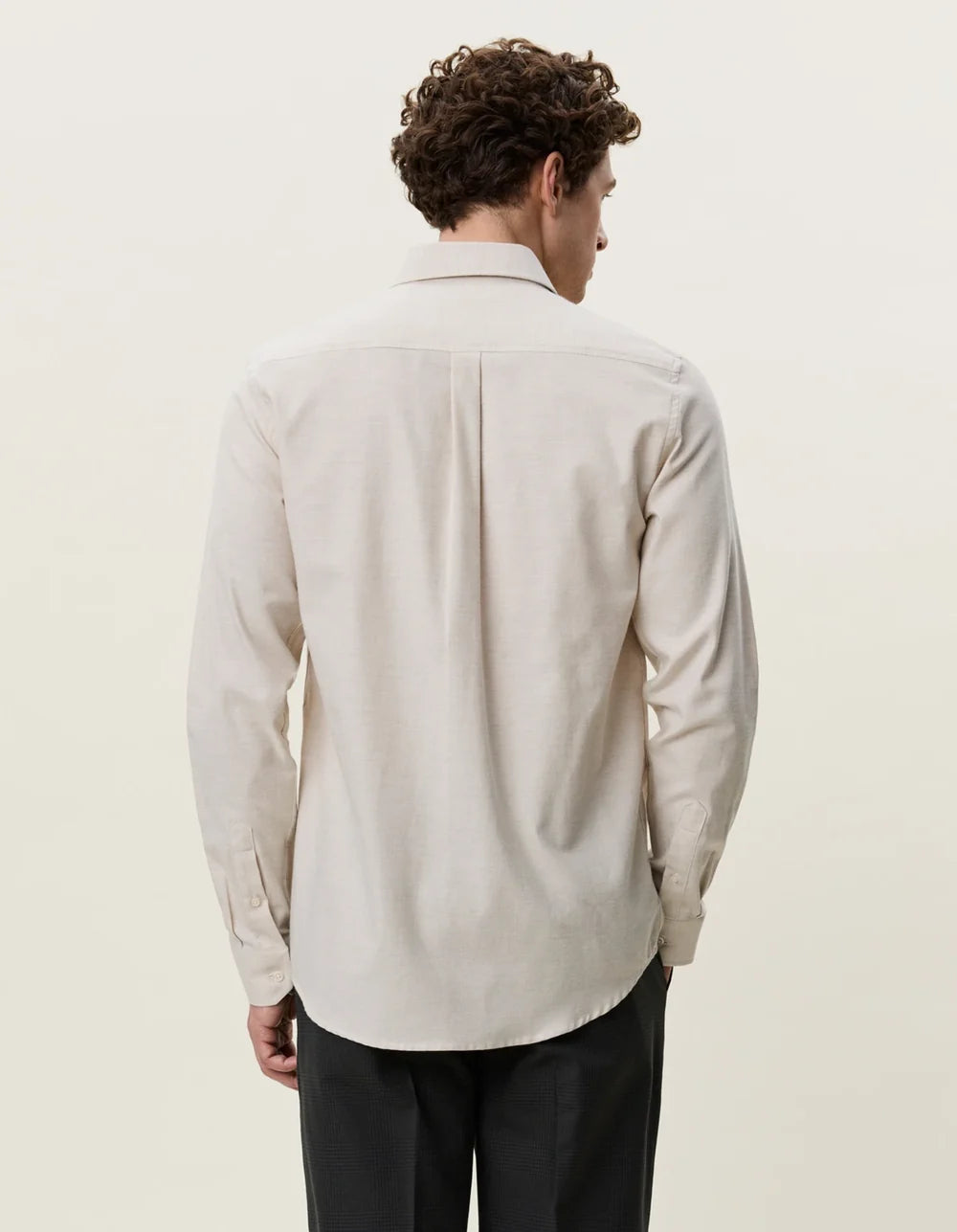 Les deux | Chemise en coton "Flannel douce" - Gris huître