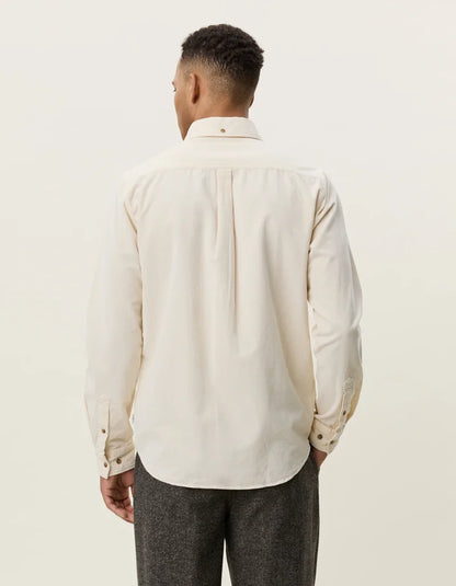 Les deux | Chemise en coton corduroy "Pinwale" - Ivoire