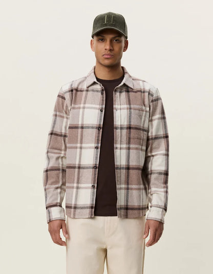 Les deux | Chemise en coton flanelle "Check" - Caribou
