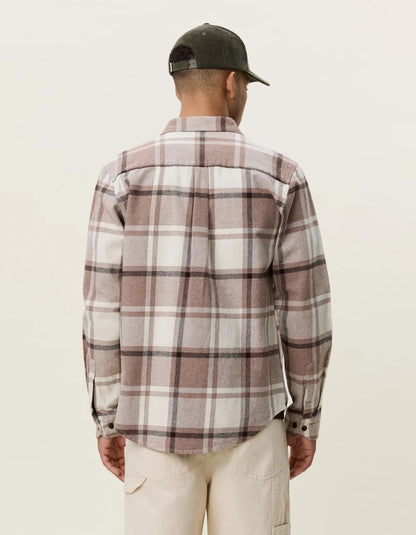 Les deux | Chemise en coton flanelle "Check" - Caribou
