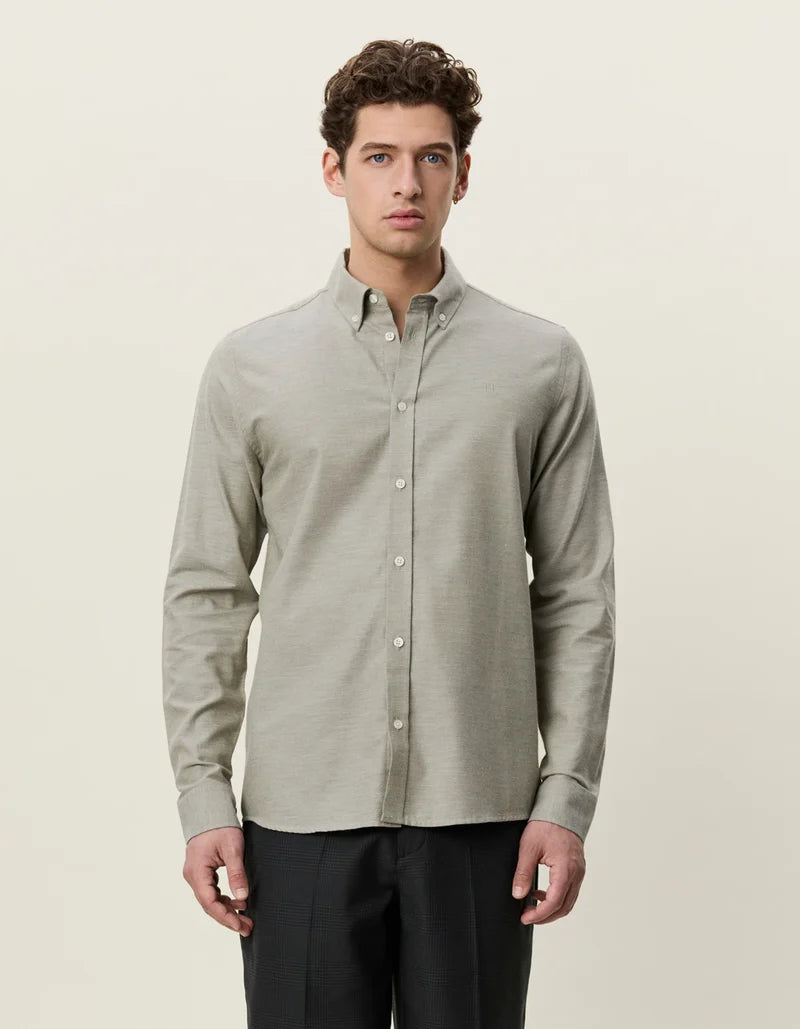 Les deux | Chemise en coton "Flannel douce" - Chêne laurier