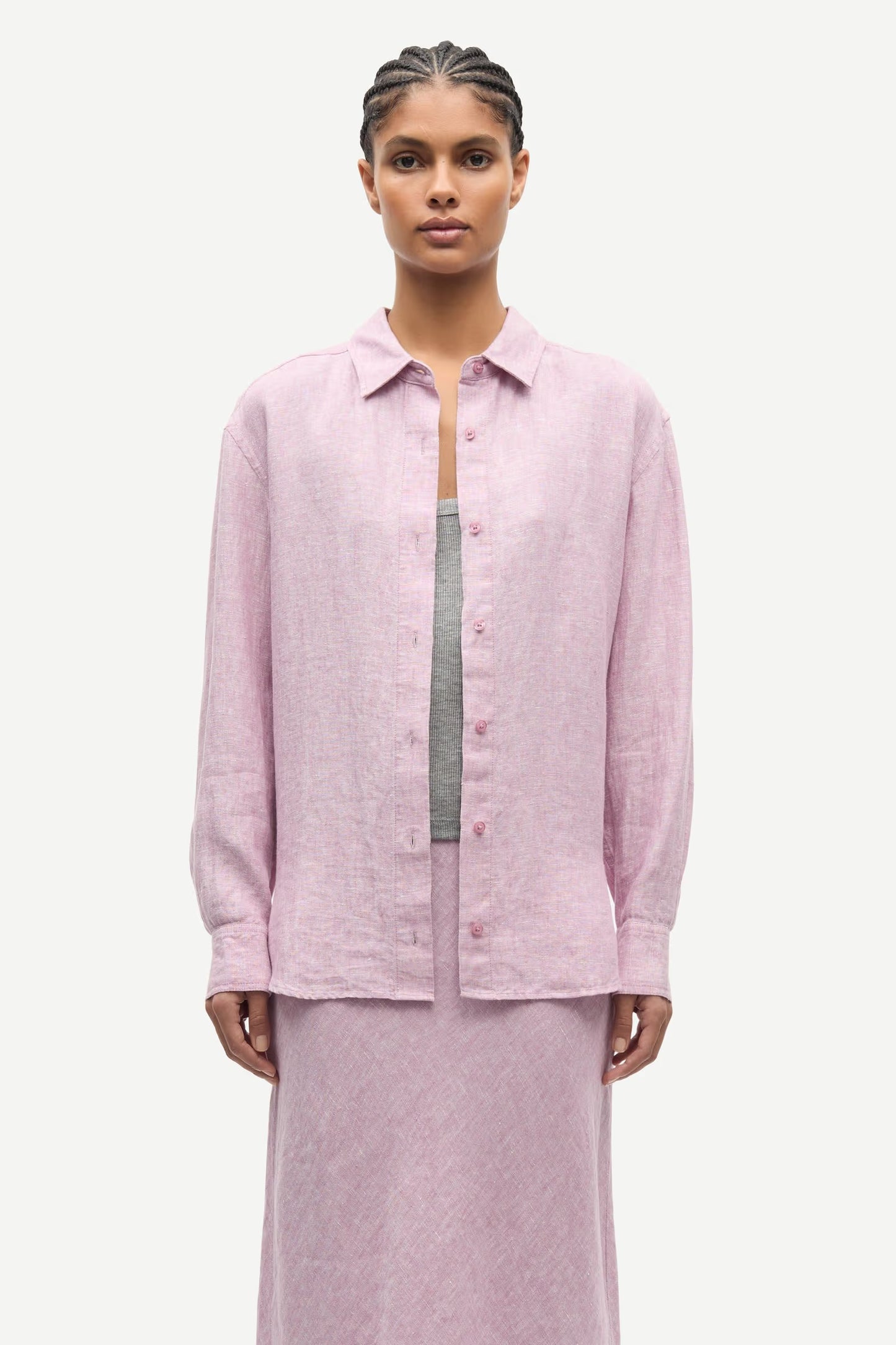 SAMSØE | Chemise en lin "Saloves" - Orchid