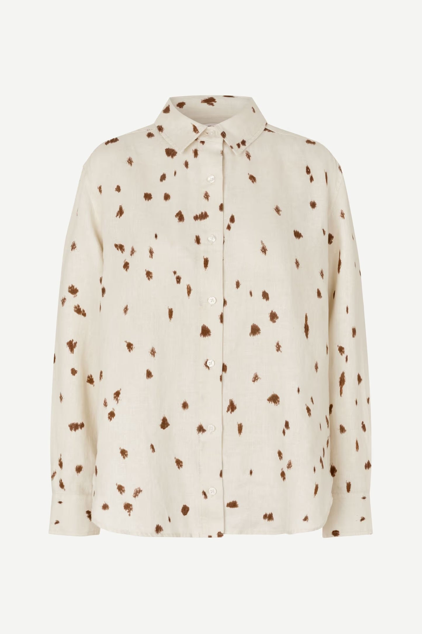 SAMSØE | Chemise en lin "Saloves" - Beige et brun