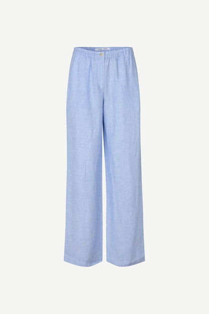 SAMSØE | Pantalons "Satoves" en lin - Bleu clair