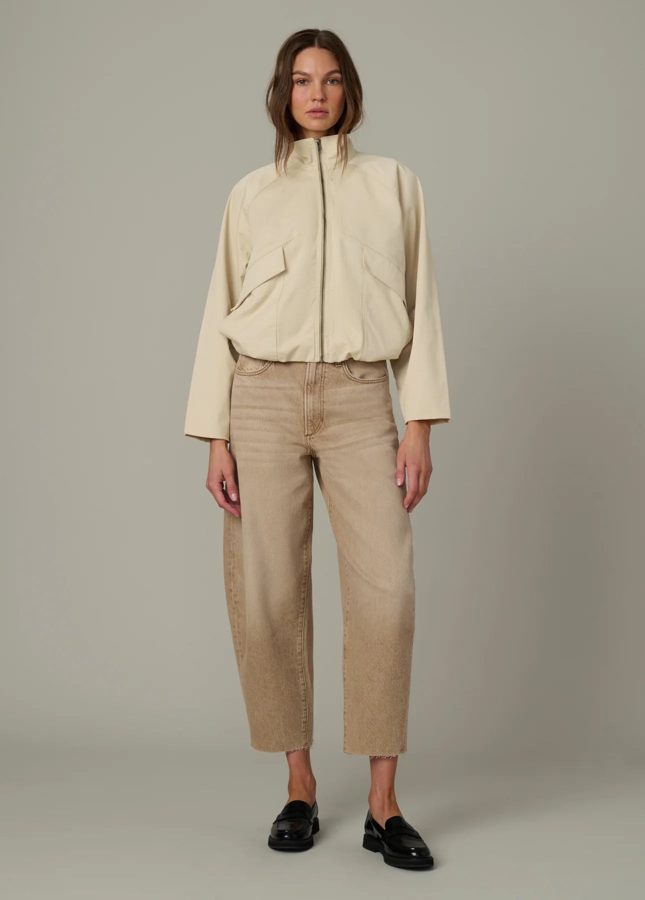 JOE'S | La veste légère à fermeture éclair ''Bubble'' | Beige