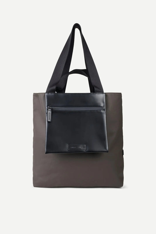 SAMSØE SAMSØE | Sac Tote "SAEMIL" - Olive/Noir
