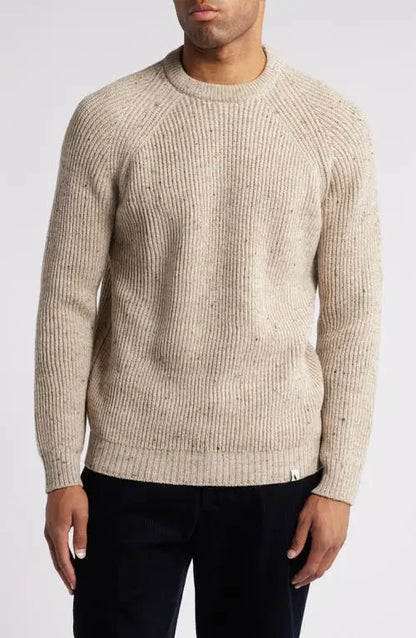 Peregrine | Pull ''Ford'' en laine mérinos  - Avoine