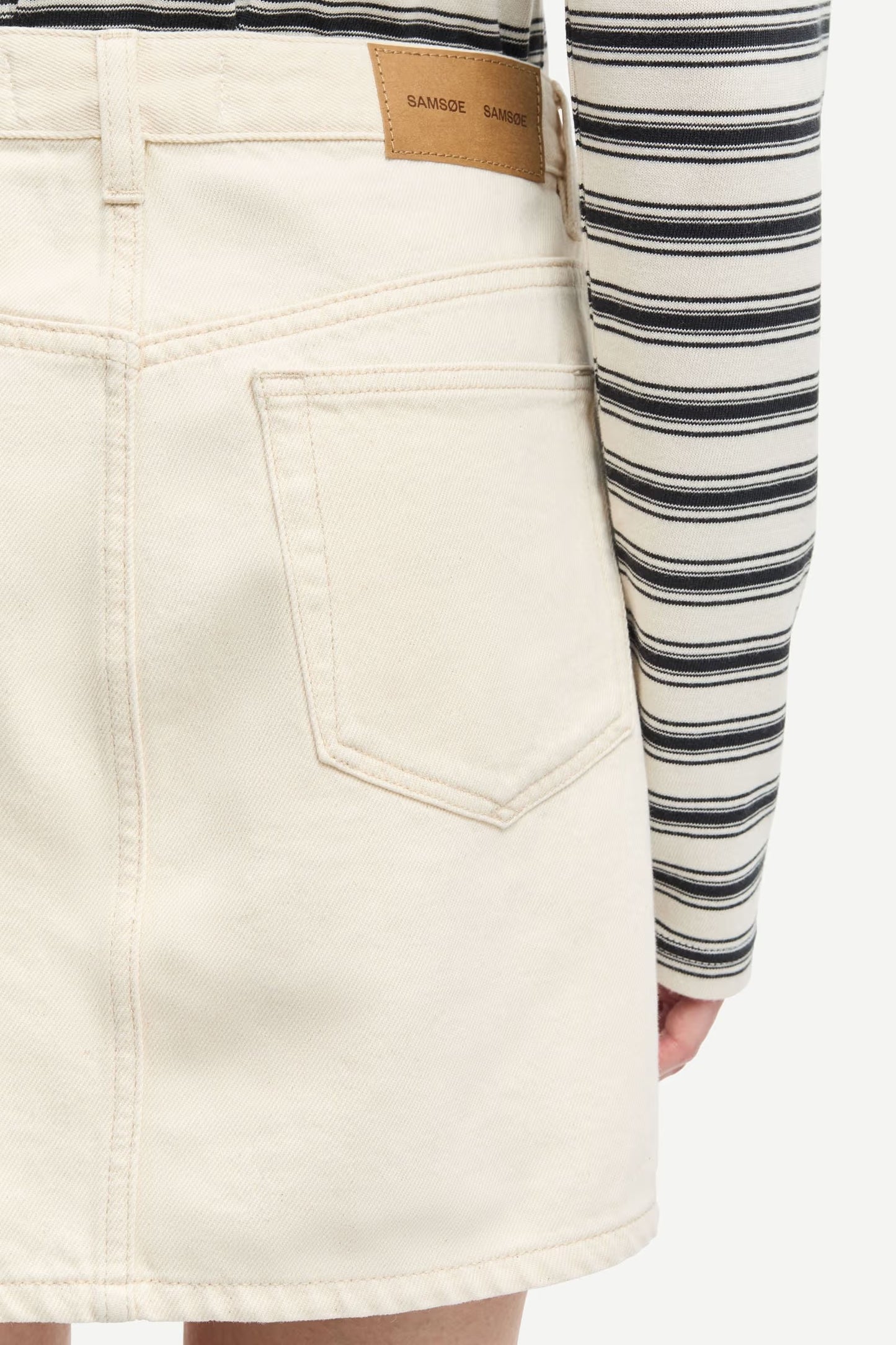 SAMSØE | Mini-jupe en denim "Sashelly" - Crème
