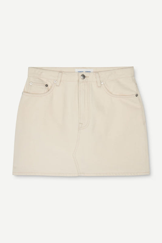 SAMSØE | Mini-jupe en denim "Sashelly" - Crème