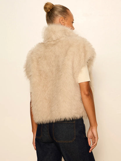 Sanctuary | Veste en fourrure soyeuse 'Silky' | Beige