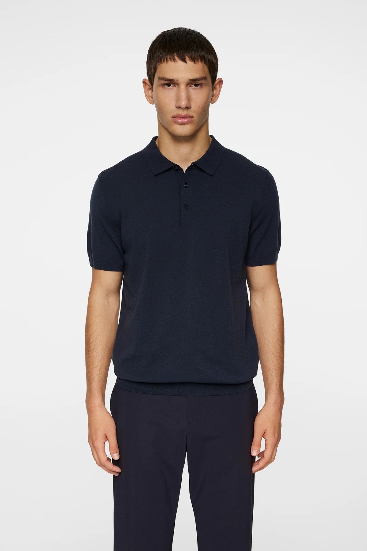 J.Lindeberg | Le polo en maille ''Ridge'' - Marine