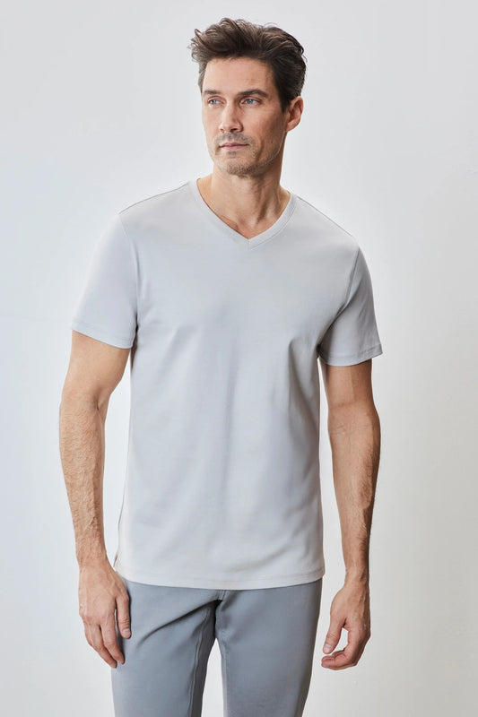 Robert Barakett | T-shirt ''Barakett'' à col en V -  Craie