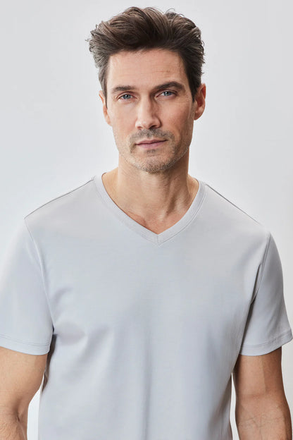 Robert Barakett | T-shirt ''Barakett'' à col en V -  Craie