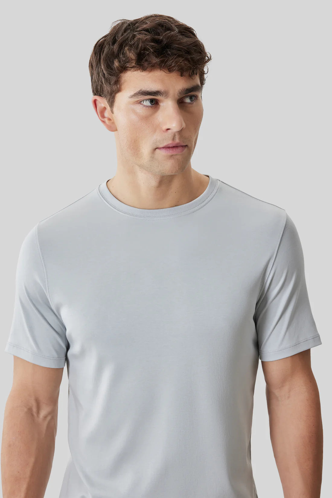 Robert Barakett |  Le t-shirt ''Barakett'' col rond - Gris tourterelle