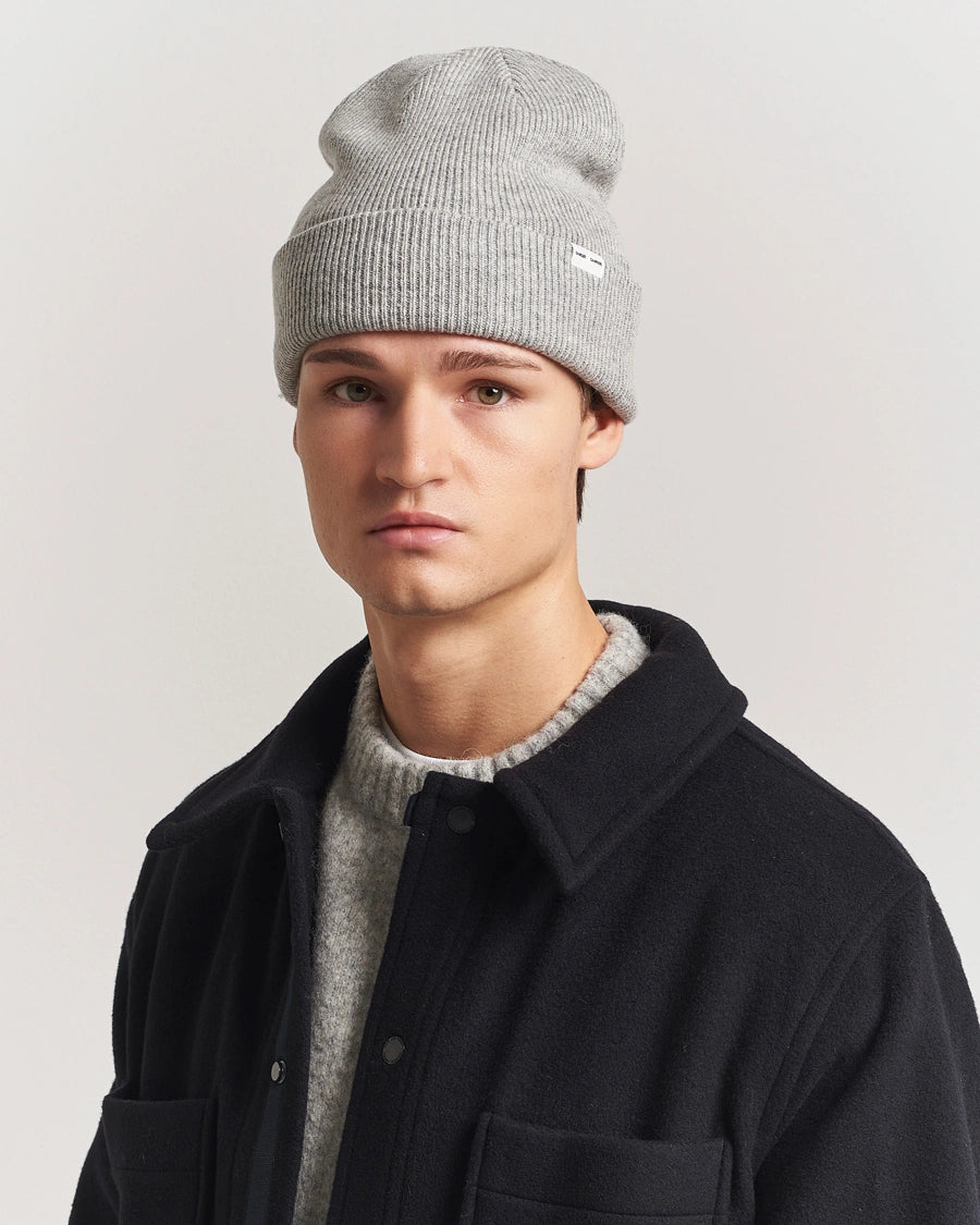 SAMSØE SAMSØE | Bonnet en laine tricotée - Gris