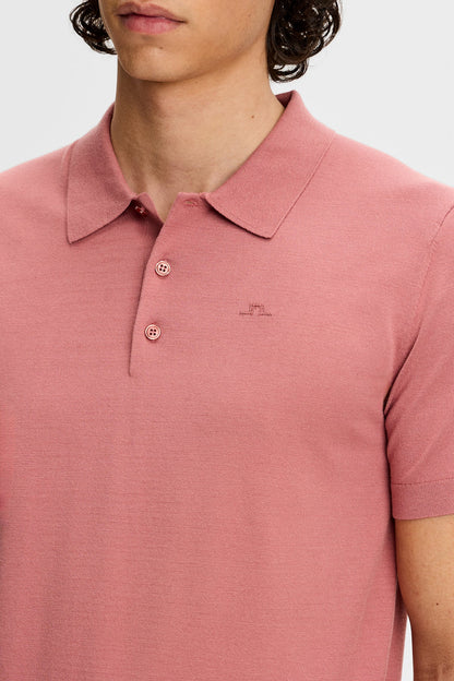 J.Lindeberg | polo à manches courtes "Ridge Knitted" - Rose fanée