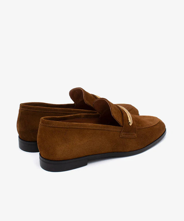Angel Alarcon | Mocassins plats en daim « CIRA » - Marron clair