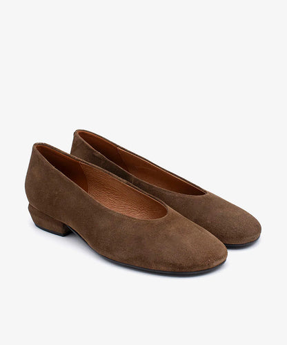Angel Alarcon | Les ballerines en daim "KATYA" - Marron clair