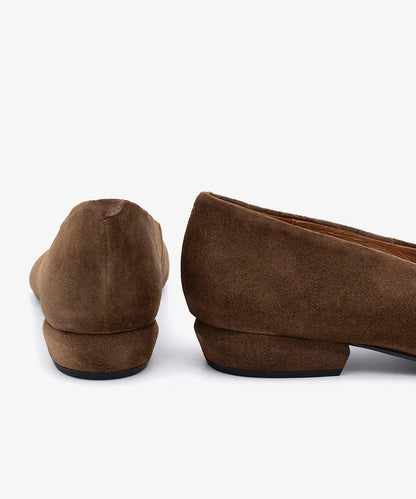 Angel Alarcon | Les ballerines en daim "KATYA" - Marron clair