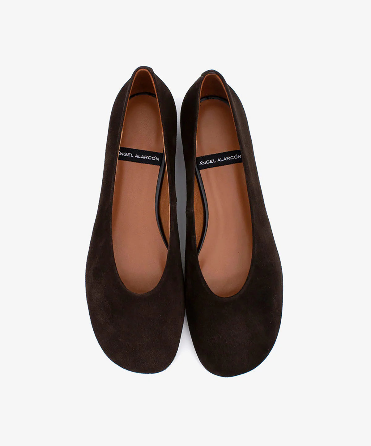 Angel Alarcon | Les ballerines en daim"KATYA"  -Marron foncé