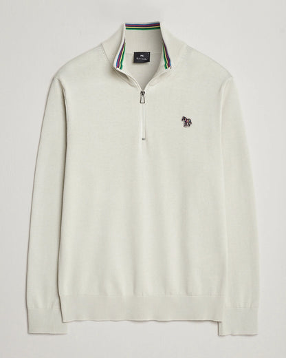 Paul Smith | Pull à col zippé avec motif zèbre - Ivoire