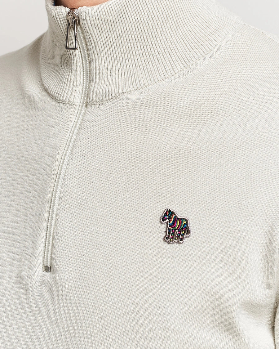 Paul Smith | Pull à col zippé avec motif zèbre - Ivoire