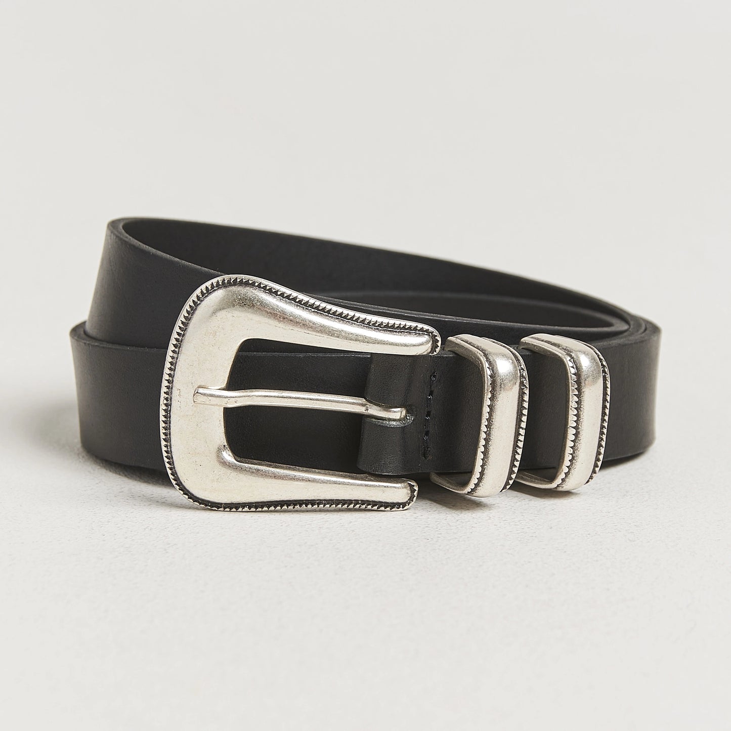 Nudie Jeans | Ceinture Western argentée noir