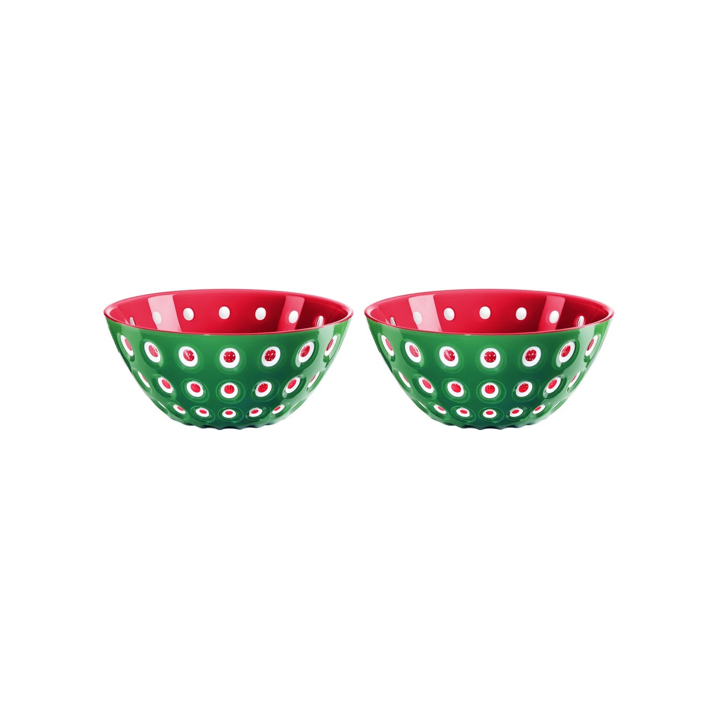 GUZZINI | BOL "LE MURRINE"  Ensemble de 2 bols 12cm - Vert & Rouge