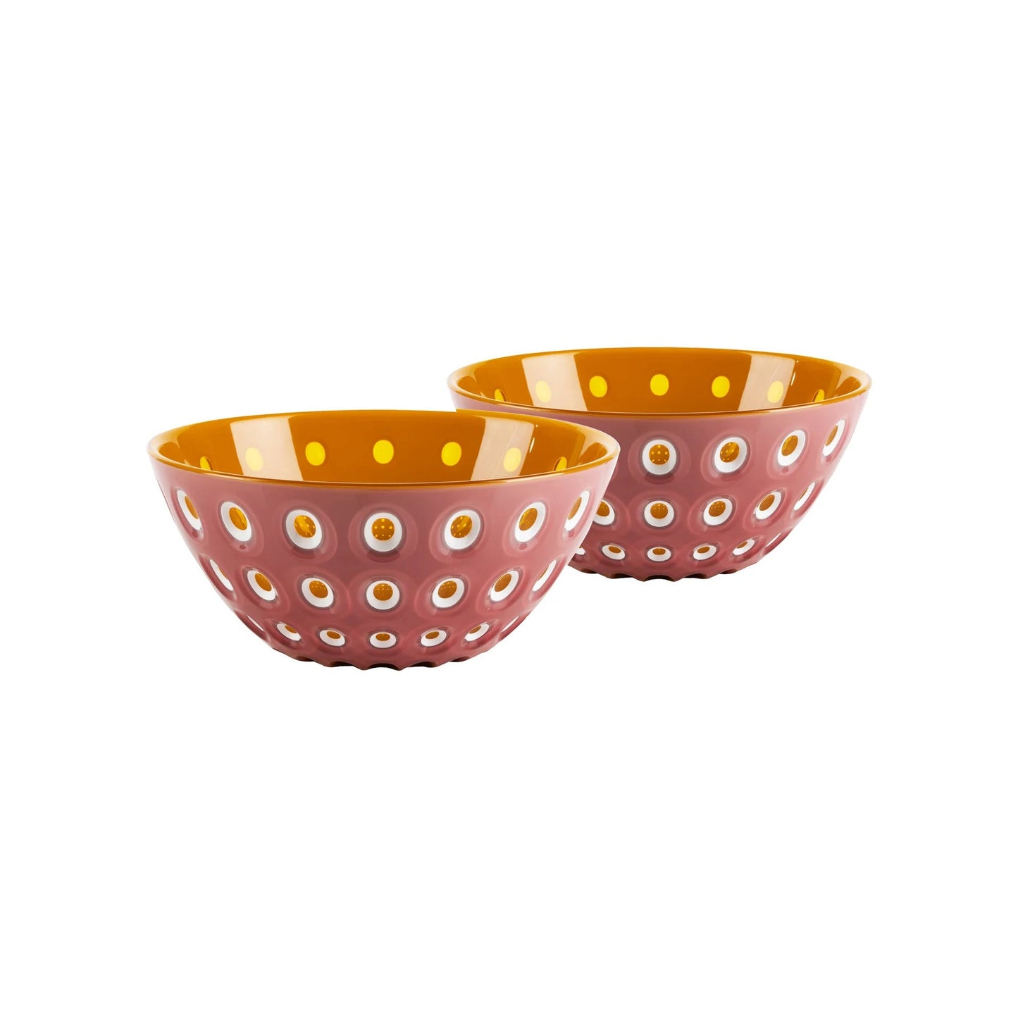 GUZZINI | BOL "LE MURRINE"  Ensemble de 2 bols 12cm - Rose & Orange