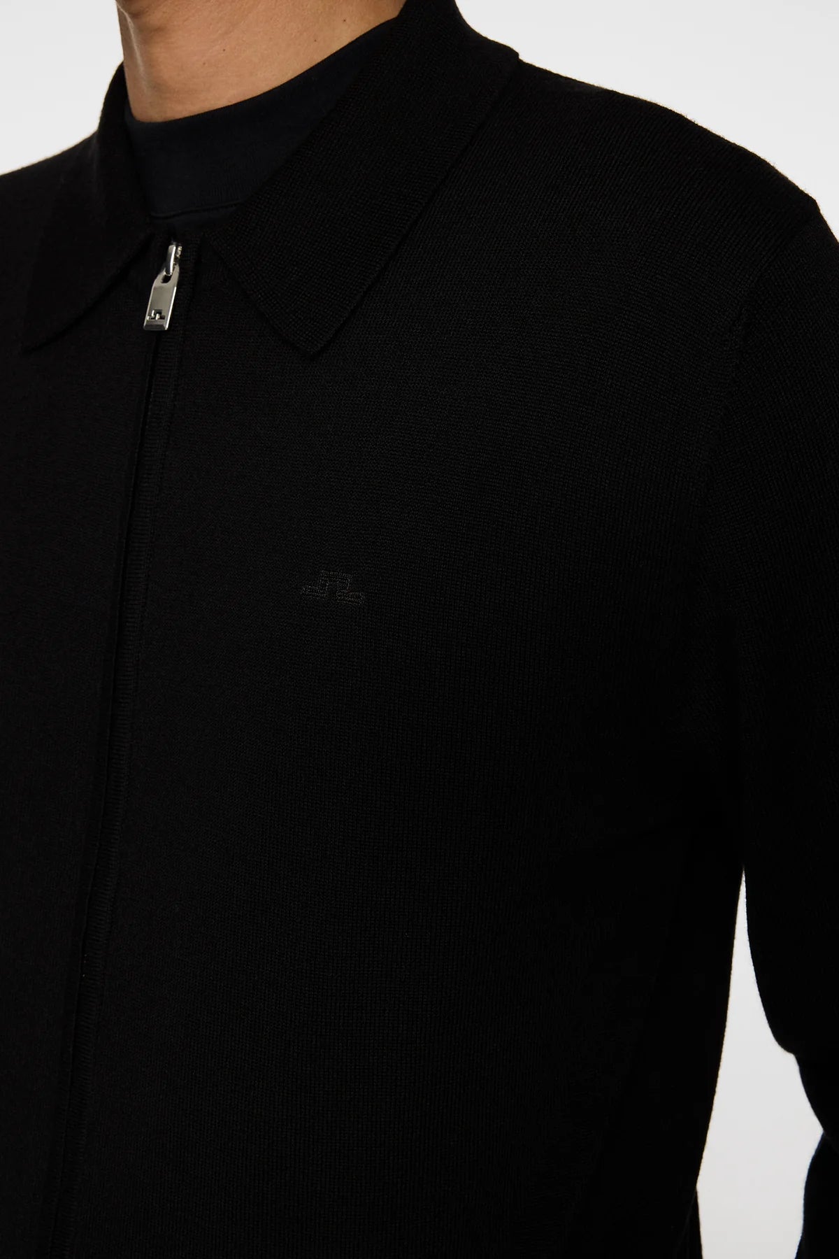 J.LINDEBERG | Pull "Kaleb" Merino Zip - Noir