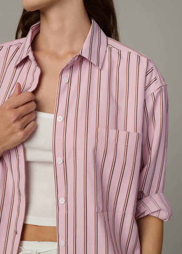 JOE'S | Chemise "The Boyfriend" Rose/ brun