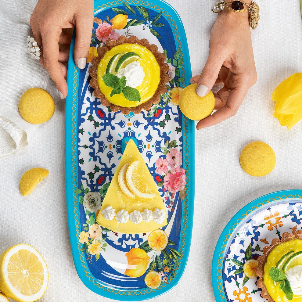 GUZZINI | PETIT PLATEAU RECTANGULAIRE ''FLOWER&LEMON''