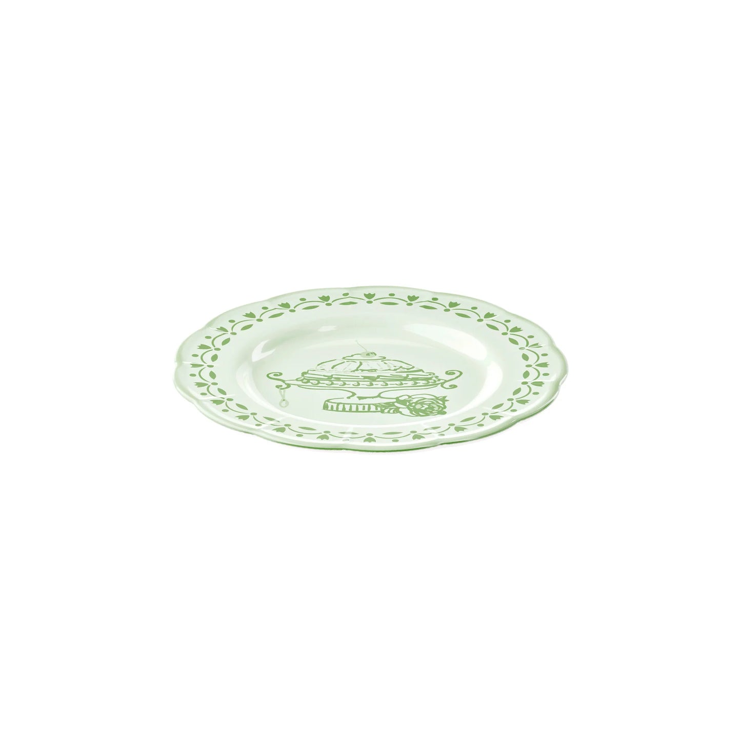 ASSIETTE À DESSERT "JOSEPHINE" - Vert