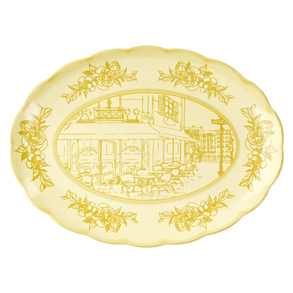 GRAND PLAT DE SERVICE OVALE "JOSEPHINE" - Jaune