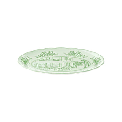 GRAND PLAT DE SERVICE OVALE "JOSEPHINE" - Vert
