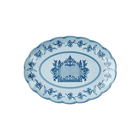 PETIT PLAT DE SERVICE OVALE "JOSEPHINE" - Bleu ciel