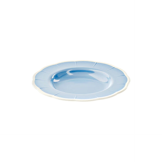 ASSIETTE À SOUPE "FLORA" - Bleu