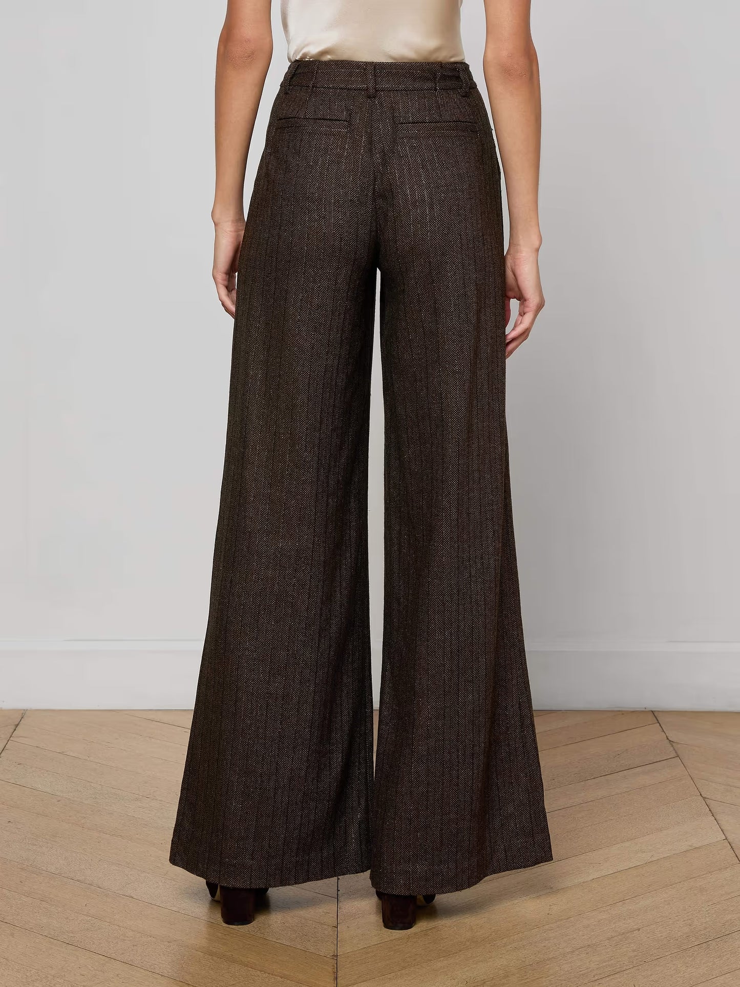 L'Agence | Pantalon "Allanah"-Marron multicolore