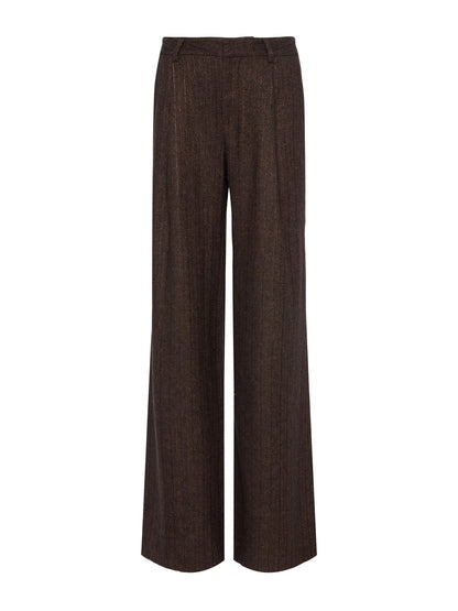 L'Agence | Pantalon "Allanah"-Marron multicolore