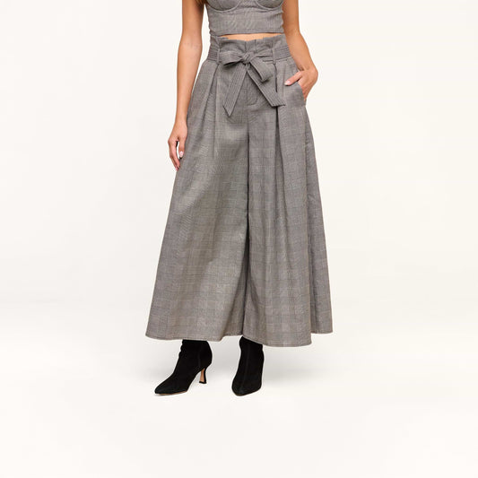 L'AGENCE | Pantalon 'Lowen' | Beige et Noir