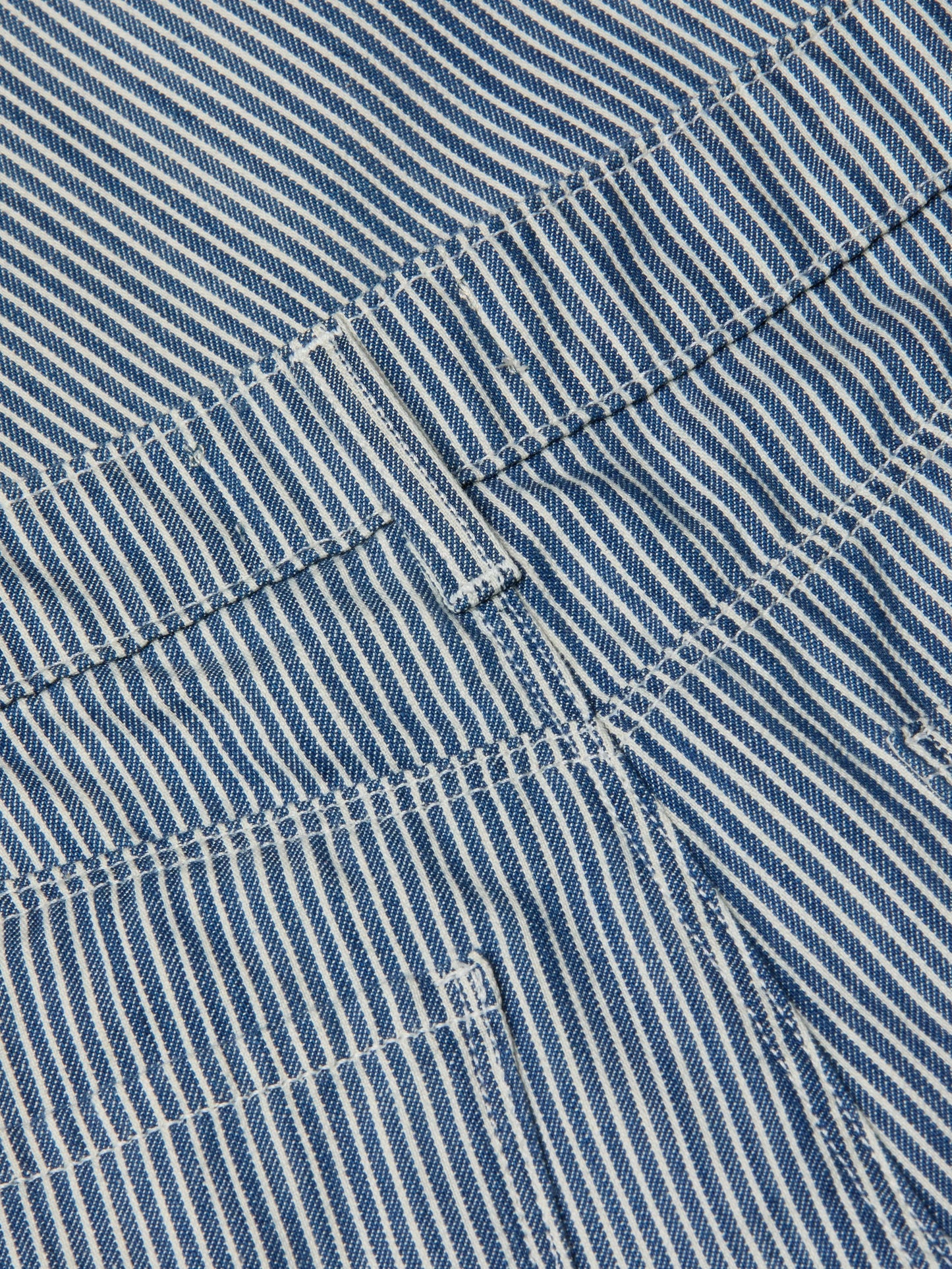L'AGENCE| Pantalon à jambes larges 'Amara' | Bleu et blanc rayé