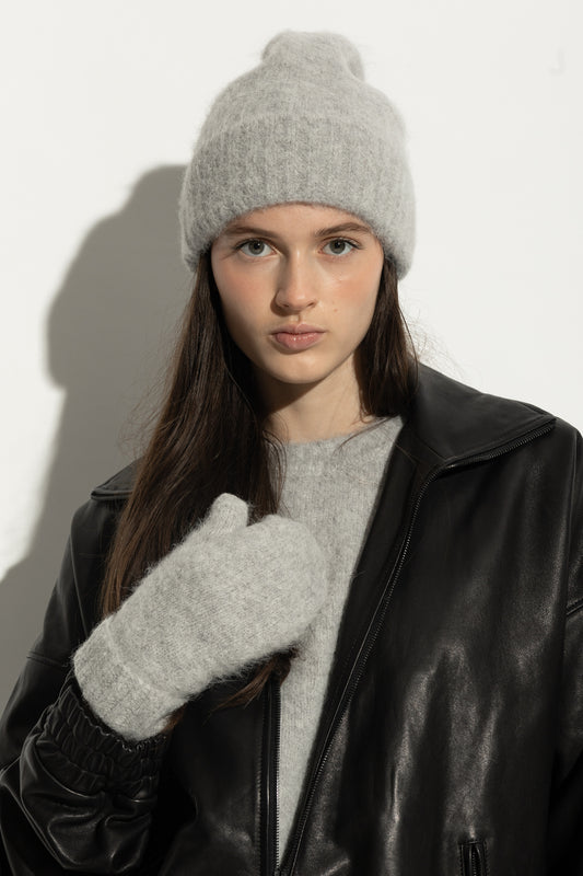 Samsoe Samsoe | Bonnet ''Sajeanne'' Alpaca - Gris clair