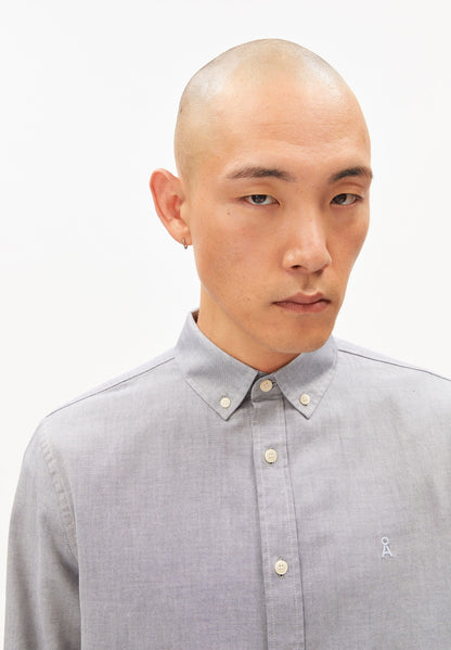 ARMEDANGELS | Chemise manche longue ( Quaasa ) - Bleu teinté