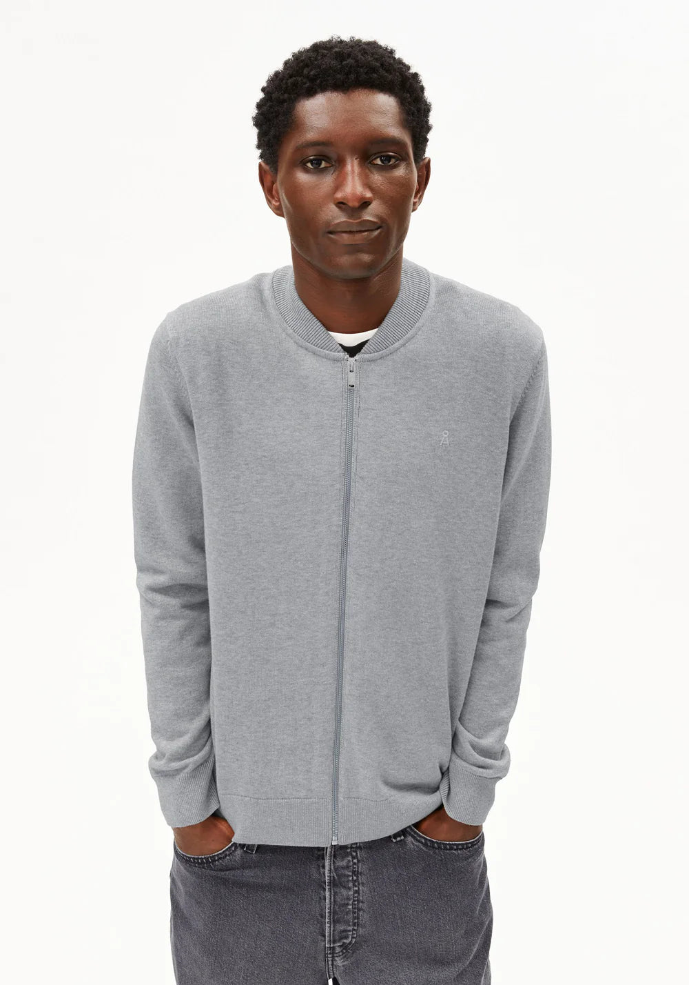 ARMEDANGELS | Veste en maille "AGAAMON" - Gris