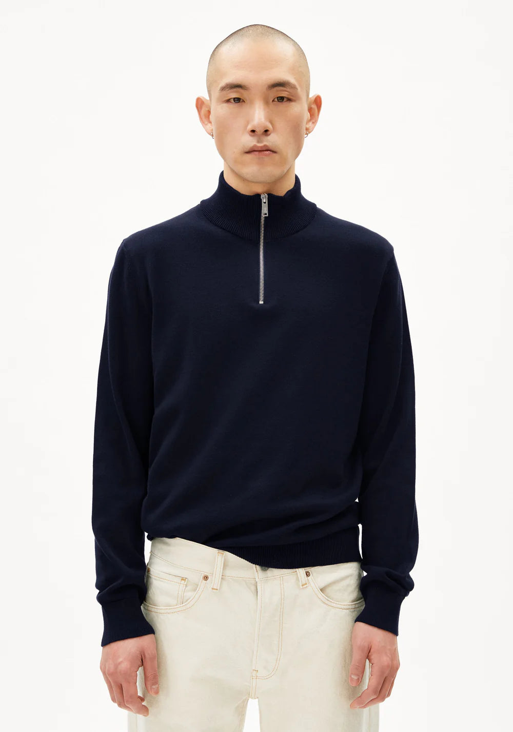 ARMEDANGELS | Pull camioneur "FAABES" - Bleu nuit