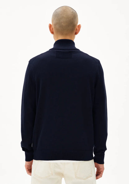 ARMEDANGELS | Pull camioneur "FAABES" - Bleu nuit